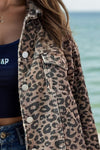 Ryleigh Leopard Button Down Long Sleeve Jacket