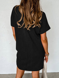 Mallory Round Neck Short Sleeve Mini Dress