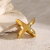 Mia 18K Gold-Plated Crisscross Ring