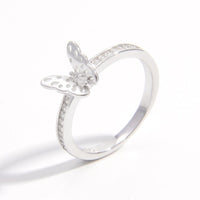 Ellianna 925 Sterling Silver Inlaid Zircon Butterfly Ring