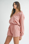 Aisha French Terry Hooded Romper