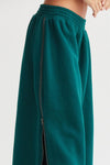 Kennedi Wide-Leg Side Zipper Sweatpants