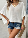 Marlowe V-Neck Batwing Sleeve Knit Top