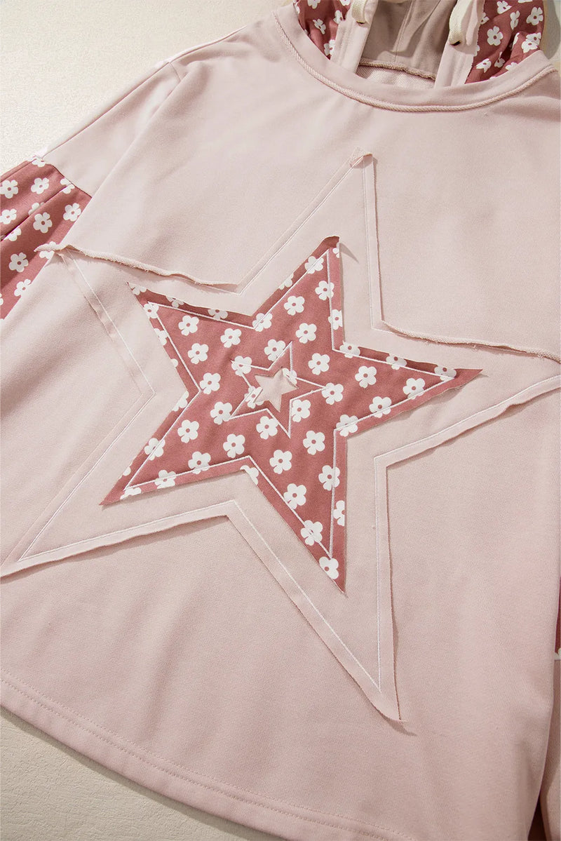 Julianna Drawstring Star Long Sleeve Hoodie