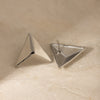 Samira Stainless Steel 3D Triangle Earrings