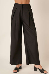 Angelique Deep Pleated High Waisted Wide Leg Pants