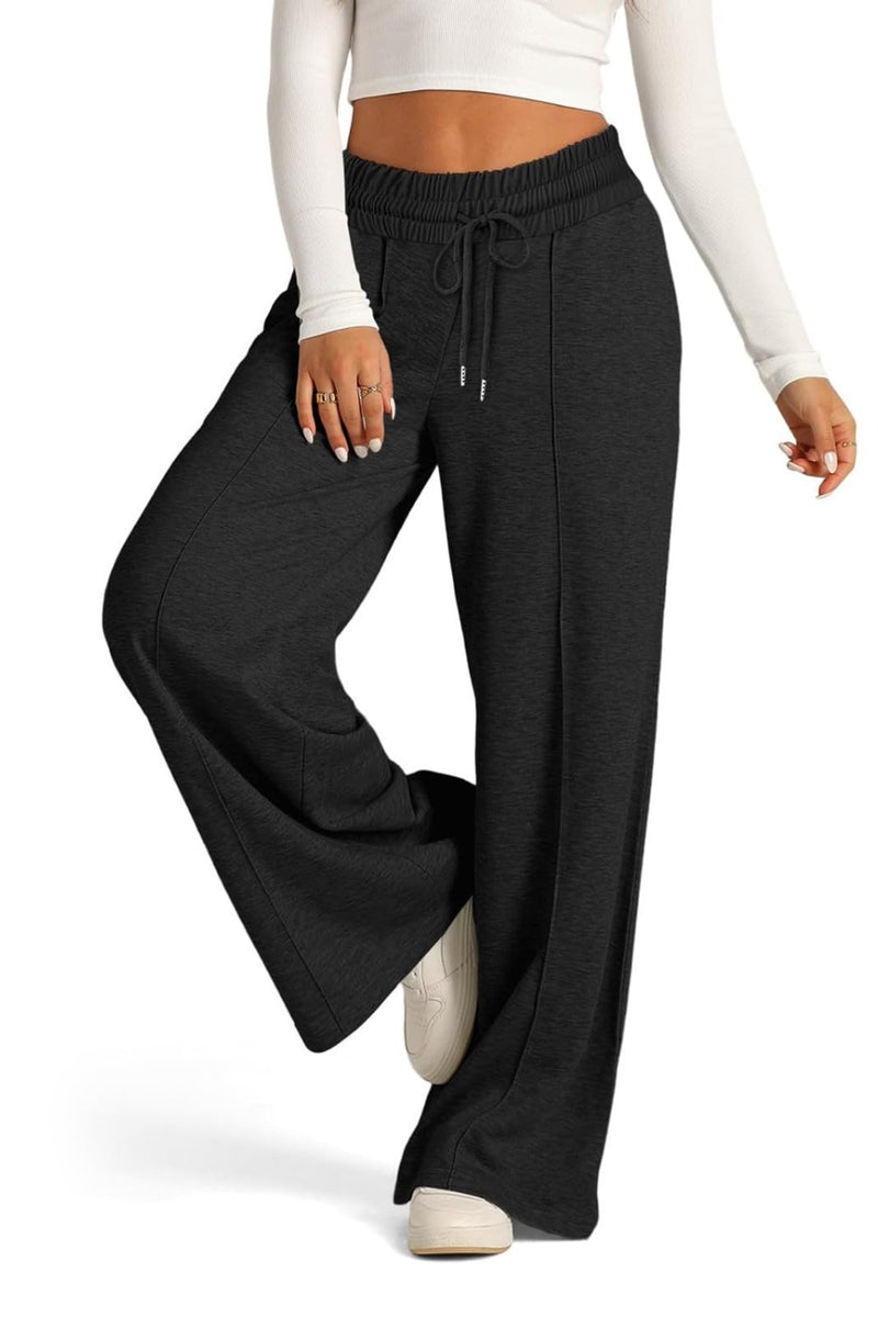 Scarlet Drawstring Elastic Waist Wide Leg Pants