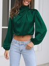 Emelia Turtleneck Balloon Sleeve Blouse