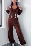 Samantha Drawstring Long Sleeve Jumpsuit