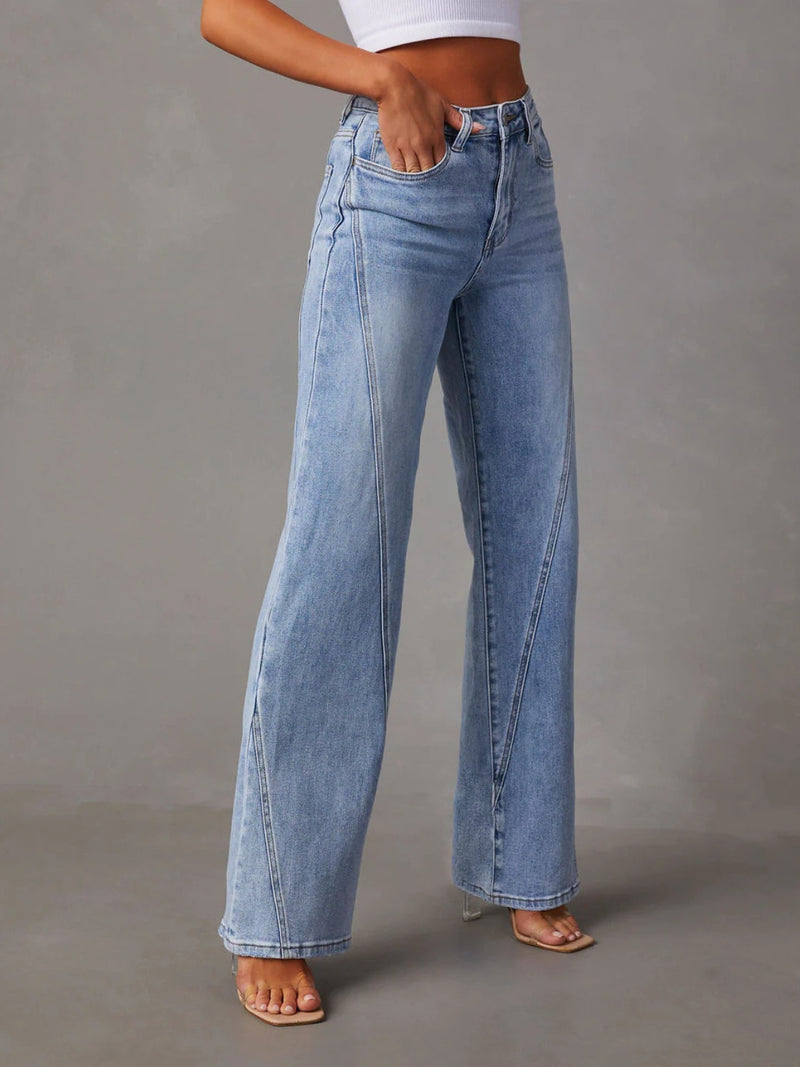 Aitana High Waist Straight Jeans with Pockets