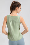 Sophia Wide Strap Round Neck Active Tank