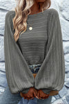 Gemma Boat Neck Lantern Sleeve Sweater