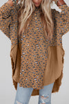 Rayna Textured Leopard Dropped Shoulder Blouse