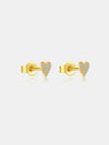 Noa 925 Sterling Silver Zircon Heart Stud Earrings