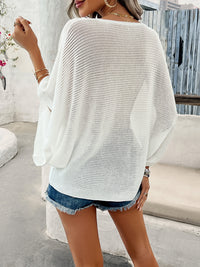 Marlowe V-Neck Batwing Sleeve Knit Top