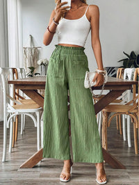 Kairi Pocketed Elastic Waist Wide Leg Pants