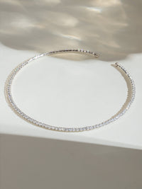 Soleil Stainless Steel Inlaid Zircon Necklace