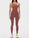 Kyla Cutout Asymmetrical Neck Active Jumpsuit