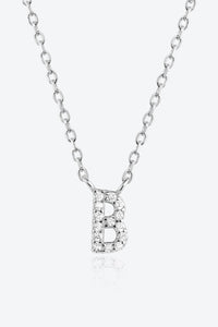 Angelina A To F Zircon 925 Sterling Silver Necklace