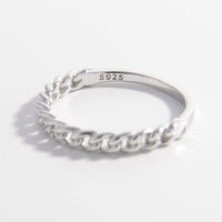 Nellie 925 Sterling Silver Curb Chain Ring