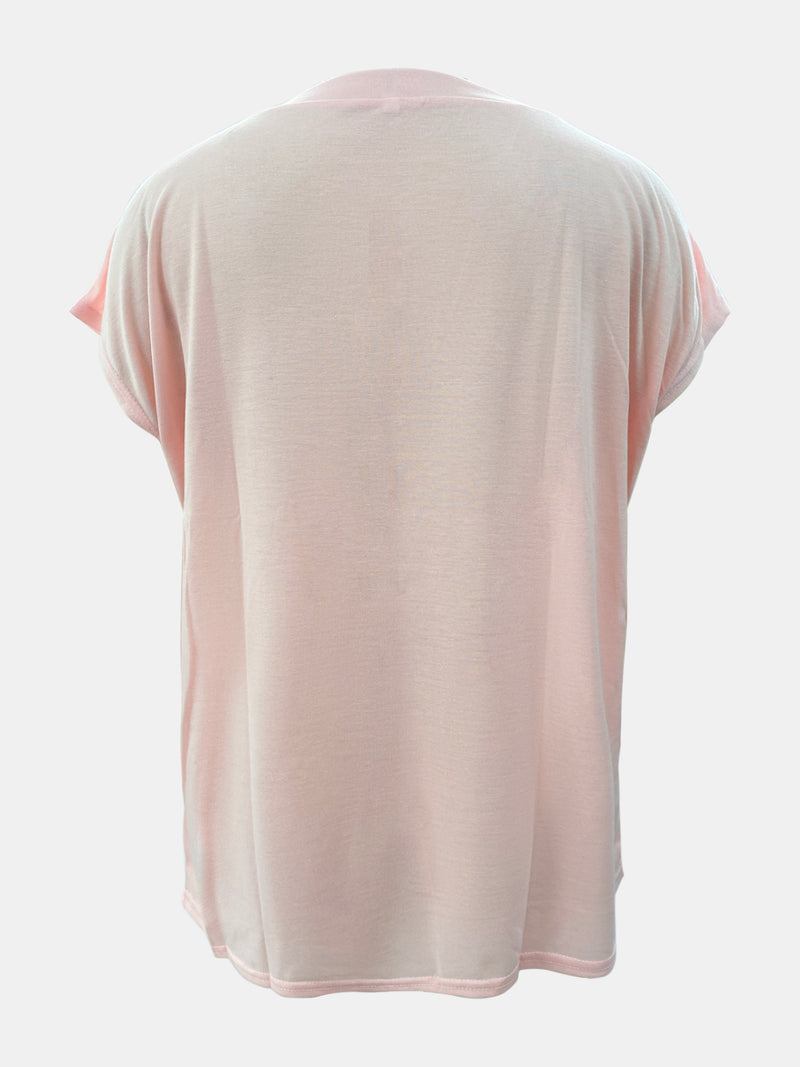 Aliya Round Neck Cap Sleeve T-Shirt