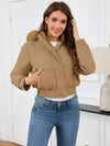 Kiana Pocketed Long Sleeve Cropped Hooded Winter Jacket