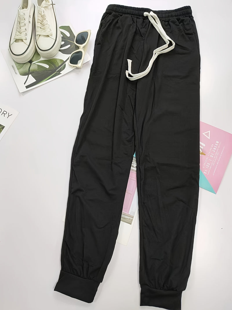 Ari Drawstring Elastic Waist Joggers with Pockets