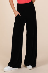 Zhuri Elastic Waist Pants with Side Pockets