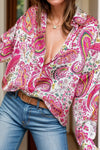 Sutton Printed Collared Neck Long Sleeve Shirt