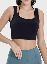 Joyce Crisscross Square Neck Active Tank