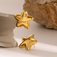 Ramona Stainless Steel Star Stud Earrings