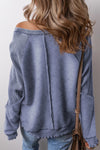 Adriana Exposed Seam Long Sleeve Sweatshirt