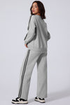 Lakelyn Side Striped Round Neck Top and Pants Active Set