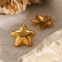 Ramona Stainless Steel Star Stud Earrings