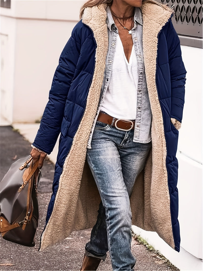 Josephine Zip Up Sherpa Hooded Coat