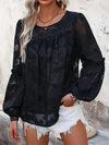 Arielle Round Neck Balloon Sleeve Blouse