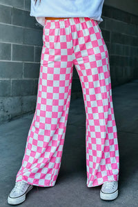 April Checkered Wide Leg Pants