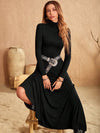 Olivia Turtleneck Long Sleeve Maxi Dress