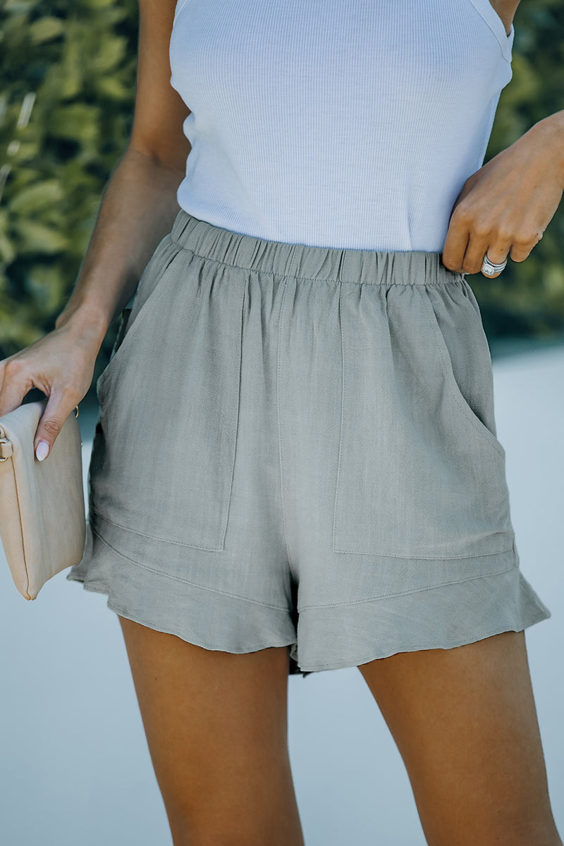 Cheyenne Elastic Waist Shorts with Pockets