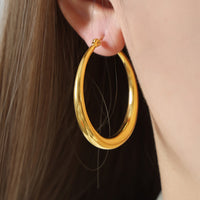 Aleena 18K Gold-Plated Hoop Earrings