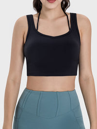 Joyce Crisscross Square Neck Active Tank