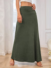 Jaliyah Solid Elastic Waist Maxi Skirt