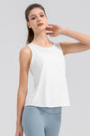 Sophia Wide Strap Round Neck Active Tank