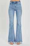 Hallie High Rise Frayed Hem Flare Jeans