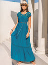 Arabella Round Neck Short Sleeve Maxi Dress