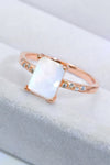 Makayla Square Moonstone Ring