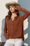 Raegan Notched Thumbhole Long Sleeve T-Shirt