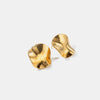 Fallon Geometric Pleated 18K Gold-Plated Stud Earrings