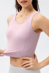 Lilly Round Neck Wide Strap Active Tank