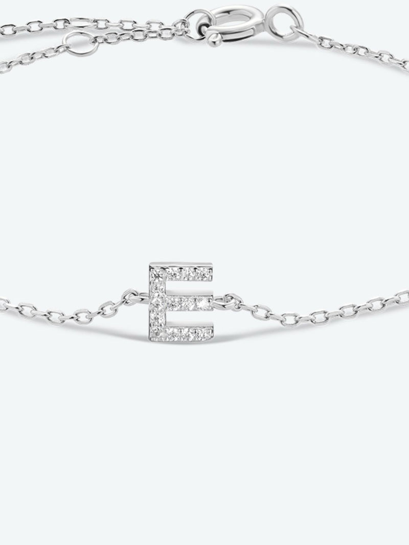 Rylie A To F Zircon 925 Sterling Silver Bracelet